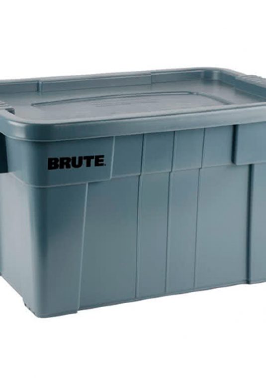 Rubbermaid FG9S3100GRAY 20 GL CAP BRUTE TOTE w/ Lid